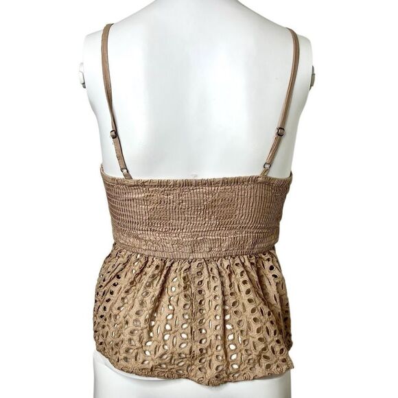 Lace Crochet Tan Top - Picture 2 of 2